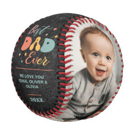 Bester Vater je benutzerdefiniertes Foto für die F Baseball