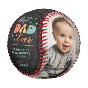 Bester Vater je benutzerdefiniertes Foto für die F Baseball
