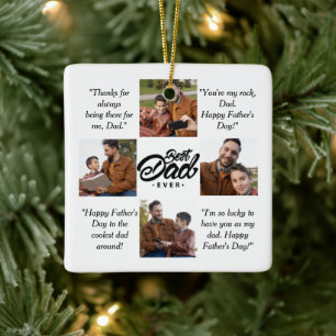 Bester Vater je benutzerdefiniertes Foto Keramikornament