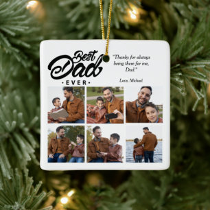 Bester Vater je benutzerdefiniertes Foto Keramikornament