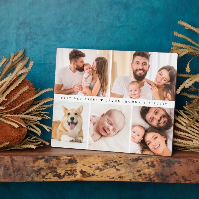 Bester Vater je benutzerdefiniertes Foto-Raster Fotoplatte (Seite)