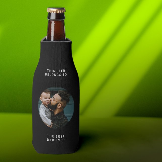 Bester Vater je | Benutzerdefiniertes Foto und Tex Flaschenkühler (Von Creator hochgeladen)