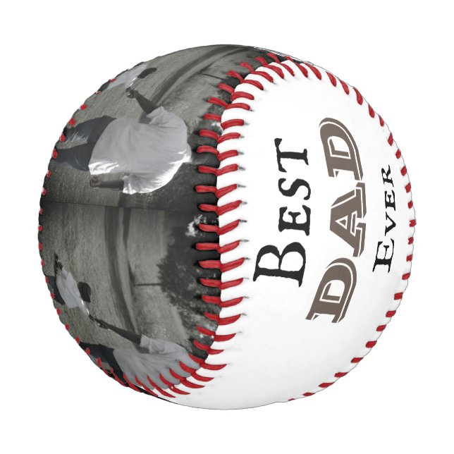 Bester Vater je benutzerdefiniertes Foto Vater Vat Baseball (Schrägansicht)