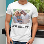 Bester Vater je benutzerdefiniertes Foto Vatertag T-Shirt<br><div class="desc">Erstellen Sie Ihren personalisierten Vatertag Geschenk T - Shirt mit Ihrem eigenen Foto und Text.</div>