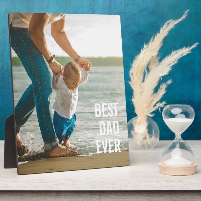 Bester Vater je Bester Vater je benutzerdefinierte Fotoplatte (Seite)