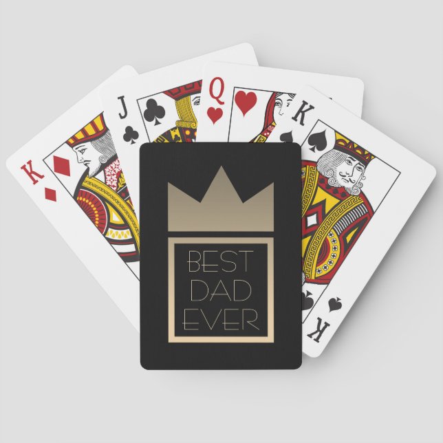 Bester Vater je Black and Gold King Crown Royal Spielkarten (Rückseite)
