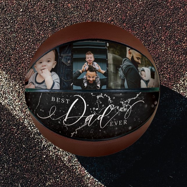 Bester Vater je Black Marble Vathers Day Collage Basketball (Von Creator hochgeladen)