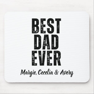 Bester Vater je Black Script Personalisiert Name G Mousepad