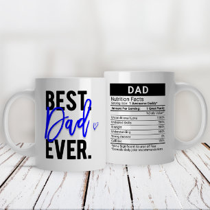 Bester Vater je Blau + Nährwertdaten, Jumbo-Tasse