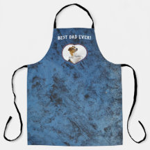 Bester Vater je, Blue Solid Foto rostet Metall