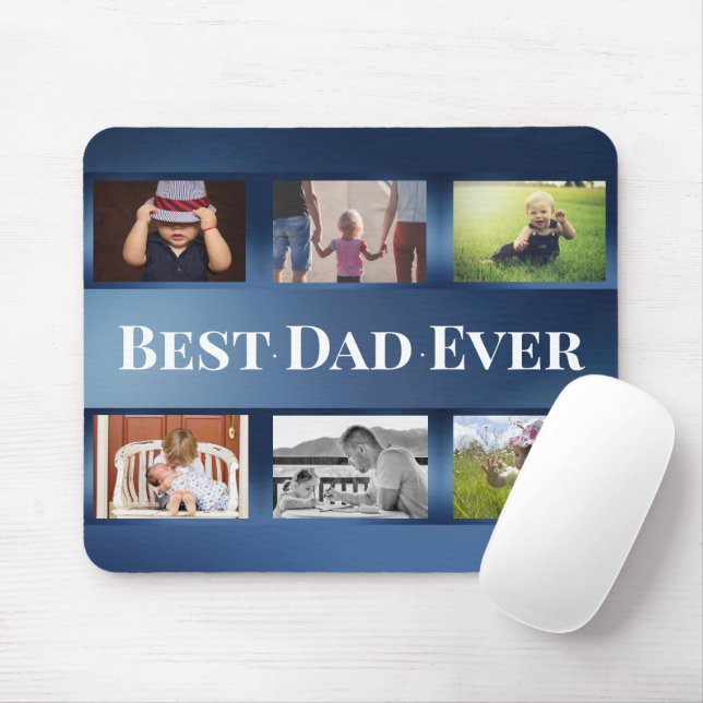 Bester Vater je Collage Mouse Pad Mousepad (Mit Mouse)