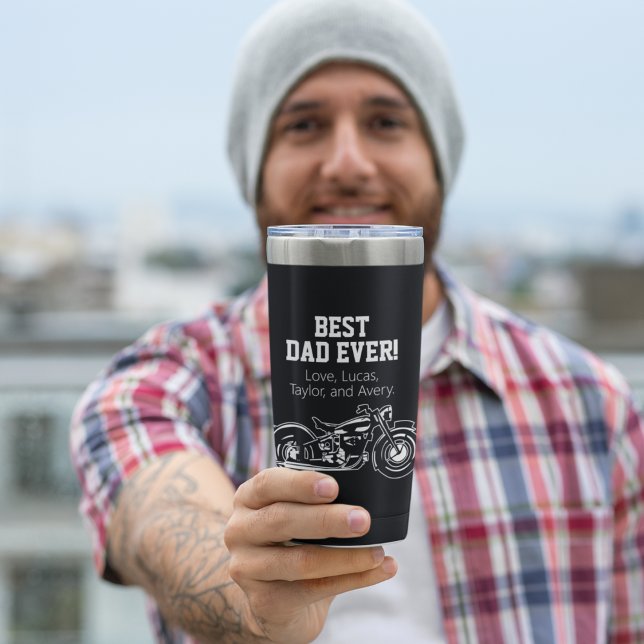 Bester Vater je Cool Motorrad Vater Bike Thermobecher (Best Dad Ever Motorcycle Father's Day Coffee Mug)