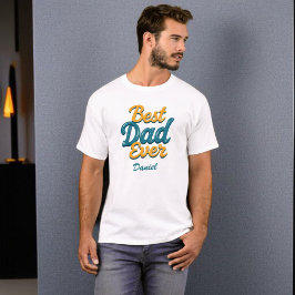 Bester Vater je | Cooler Personalisierter Vatertag T-Shirt