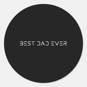 Bester Vater je - Cooles, modernes futuristisches Runder Aufkleber