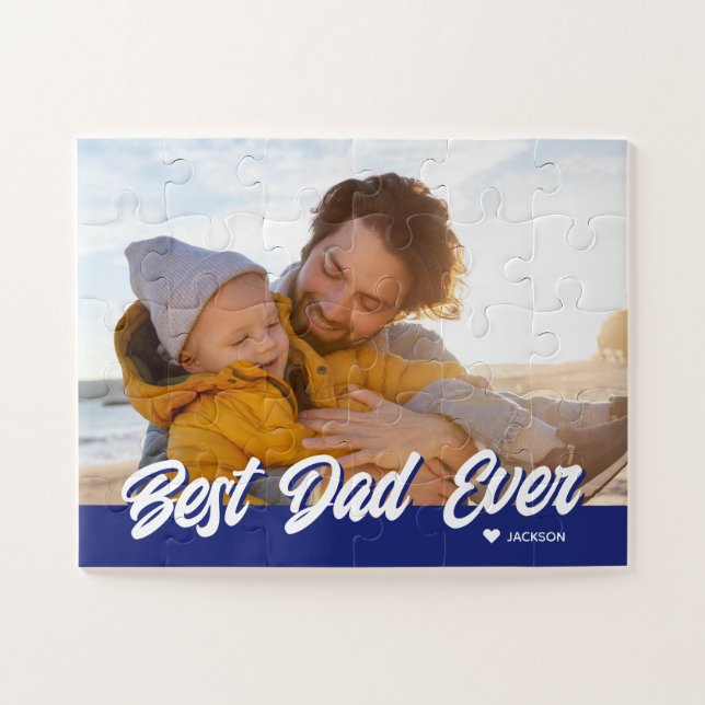 Bester Vater je Custom Foto Vathers Day Geschenk (Horizontal)