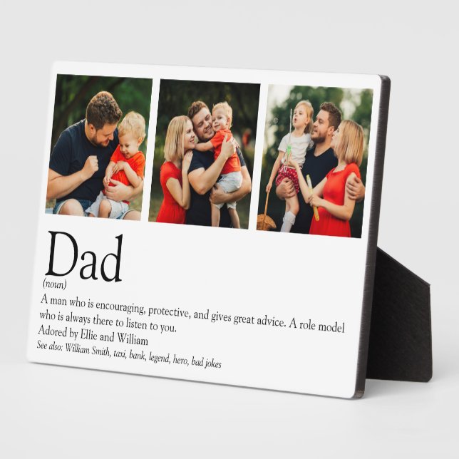 Bester Vater je Definition FotoCollage Fotoplatte (Seite)
