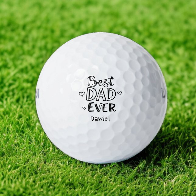 Bester Vater je | Doodle Script Vatertag Geschenk Golfball (Von Creator hochgeladen)
