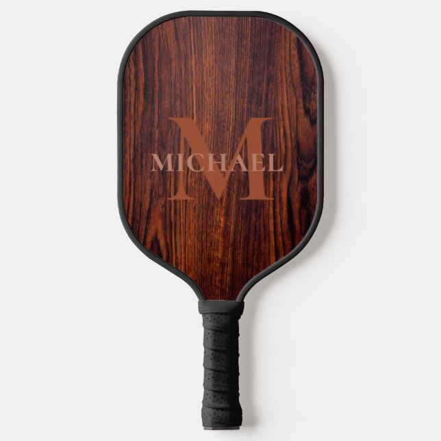 Bester Vater je dunkles Mahagoniholz Pickleball Schläger (Vorderseite)