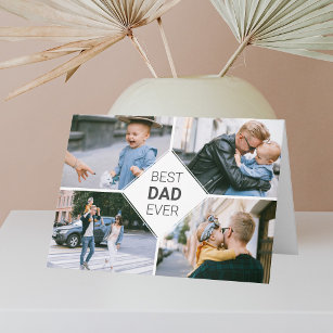 Bester Vater je Einfach Foto Collage Vatertag Karte