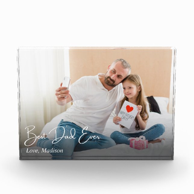 Bester Vater je einfaches benutzerdefiniertes Foto (Vorderseite)