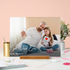 Bester Vater je einfaches benutzerdefiniertes Foto Acrylschild