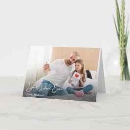Bester Vater je einfaches benutzerdefiniertes Foto Karte