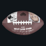 Bester Vater je einzigartige Fun-FotoCollage Football<br><div class="desc">Bester Vater je einzigartiger Spaß Foto Collage Football. Personalisiert eines von einer einzigartigen erstellen Sie Ihre eigene individuelle 2-Foto Collage Spaß Keepsake für amerikanische Fußballfans zu sagen Best Vater Ever. Der Ball weist ein kleines Herzstück in einem Fingerabdruck-Design auf. Fügen Sie einfach Ihren eigenen Text und Bilder hinzu. Dieser angepasste...</div>