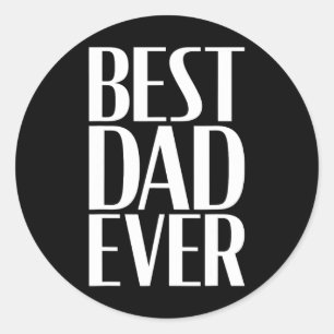Bester Vater je - Einzigartiger Vatertag Männer 2 Runder Aufkleber