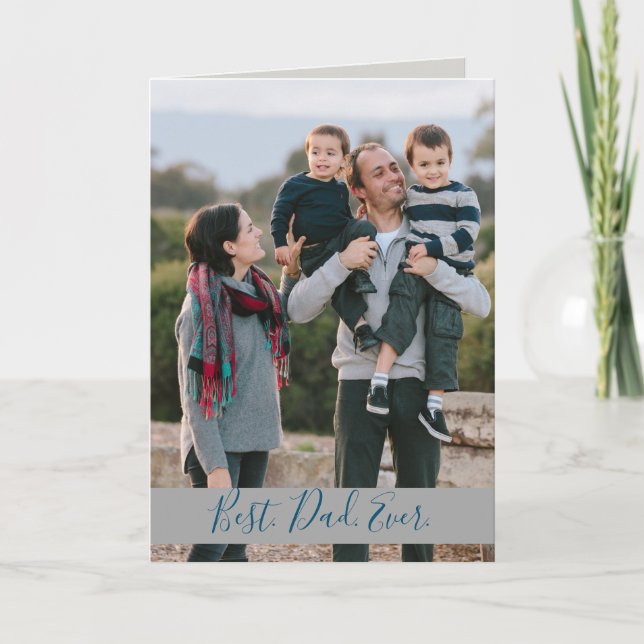 Bester Vater je Familie Foto Karte (Vorderseite)
