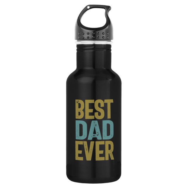 Bester Vater je | Father Gift Edelstahlflasche (Vorderseite)