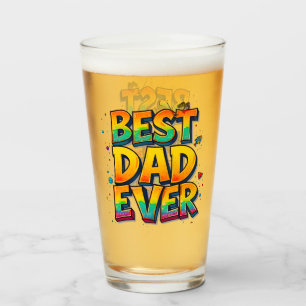 Bester Vater je Fisch Graffiti Glas