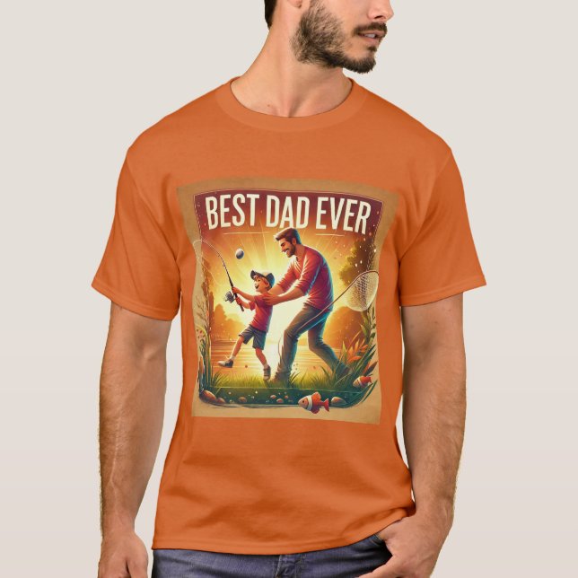 Bester Vater je Fischen Adventure Tshirt (Vorderseite)