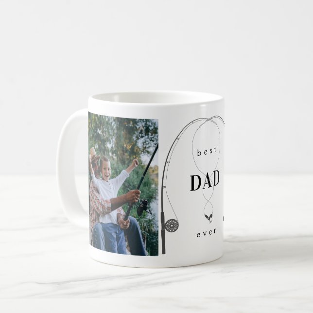Bester Vater je Fischen Foto Tasse (Vorderseite Links)