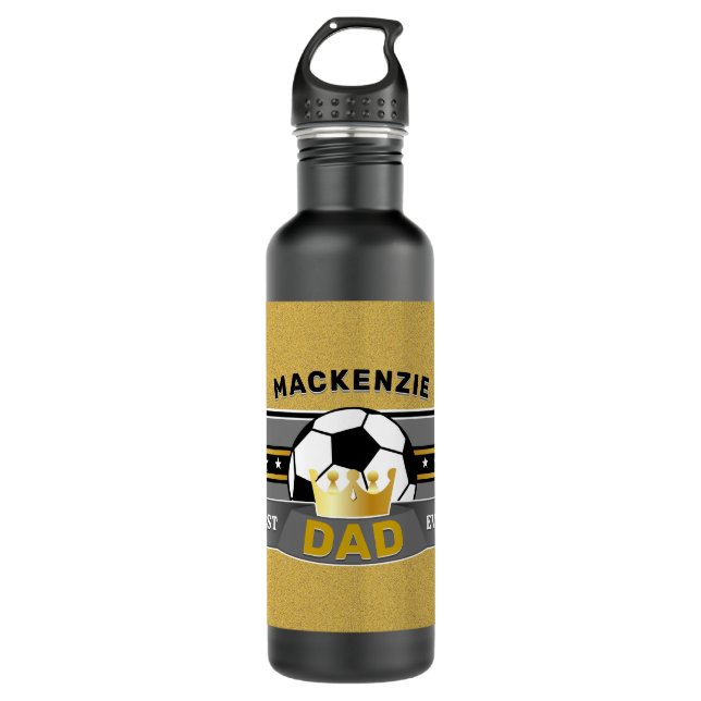 Bester VATER je FOOTBALL Sport Edelstahlflasche (Vorderseite)