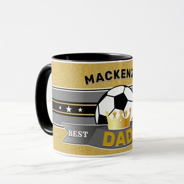 Bester VATER je FOOTBALL Sport Tasse (Vorderseite Links)