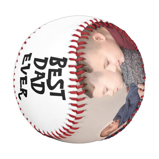 Bester Vater je Foto Baseball (Schrägansicht)