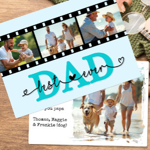 Bester Vater je Foto Camera Film Card, Tag der Vät Karte