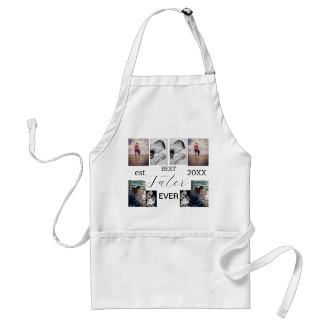 Bester Vater je Foto Collage Schürze (Vorne)