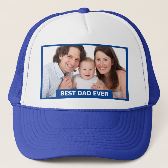 Bester Vater je Foto Geschenkgutscheine Vater Text Truckerkappe (Vorderseite)