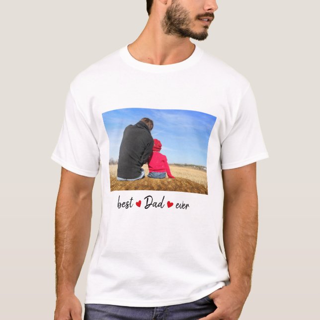 Bester Vater je Foto individuell T-Shirt (Vorderseite)