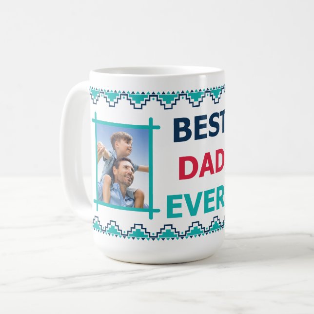 Bester Vater je Foto Kaffeetasse (Vorderseite Links)