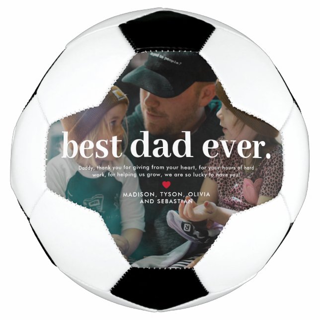 Bester Vater je Foto Keepake Fußball (Vorderseite)