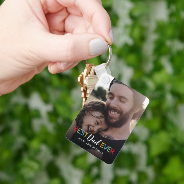 Bester Vater je Foto Schlüsselanhänger (Hand)
