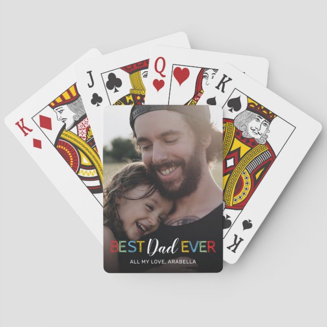Bester Vater je Foto Spielkarten (Rückseite)