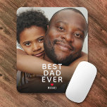 Bester Vater je Foto Vatertag Mousepad<br><div class="desc">Das moderne Mousepad mit einem kompletten Familienfoto,  das Sie durch Ihr eigenes ersetzen können,  das niedliche Sprichwort "Bester Papa je",  ein rotes Herz und der Name des Kinder.</div>