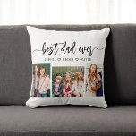 Bester Vater je - FotoCollage des Vaters Kissen<br><div class="desc">Feiern Sie den Tag des Vaters mit dem besten Vater-Collage-Wurfkissen aller Zeiten. Dieser personalisierte Sake besticht durch eine wunderschön arrangierte Collage aus hochgeliebten Fotos, in der Sie mit Ihrem Vater besondere Momente erleben. Es ist aus hochwertigen Materialien gefertigt und verleiht jedem Raum eine stilvolle und gefühlvolle Touch, die sich perfekt...</div>