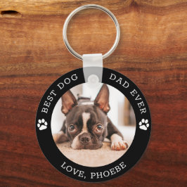Bester Vater je French Bulldog Custom Foto Schlüsselanhänger