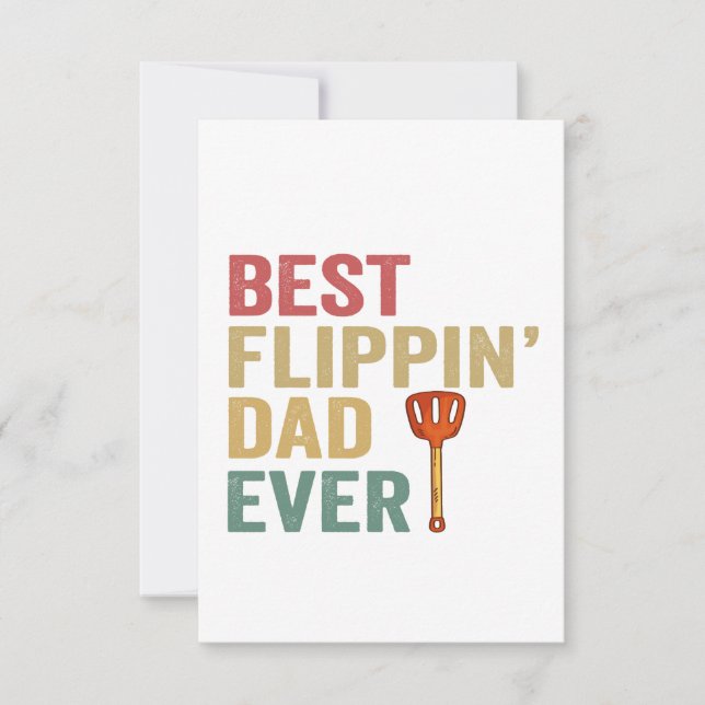 Bester Vater je Funny Cooking GRILLEN Father Gift Dankeskarte (Vorderseite)