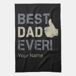 Bester Vater je für Vatertag Vintag auftauchen Geschirrtuch