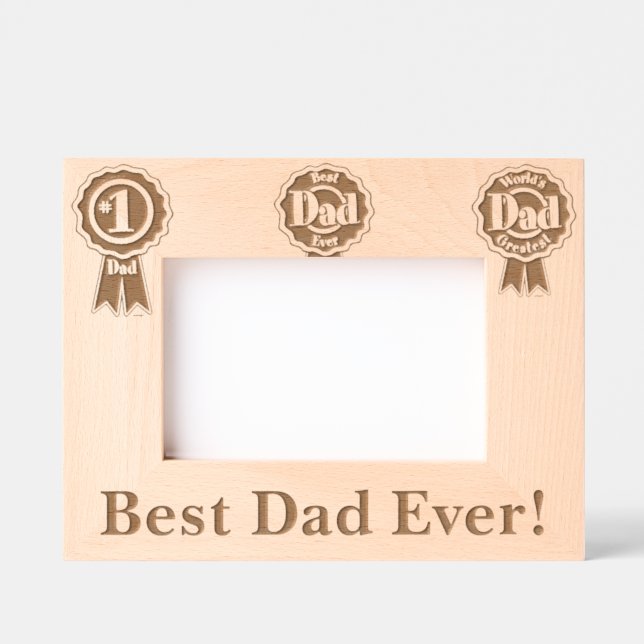 Bester Vater je! Geätzte Rahmen (Vorderseite)